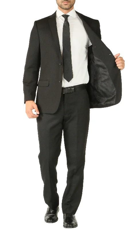 Travel Wardrobe Rod Premium Black 2 Piece Wool Suit Stain Resistant Traveler Suit with 2 Pairs of Pants Travel Wardrobe Rod Premium Black 2 Piece Wool Suit Stain Resistant Traveler Suit with 2 Pairs of Pants