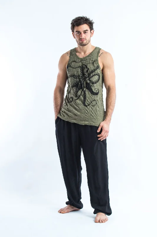 Classic Styles Mens Octopus Tank Top in Green