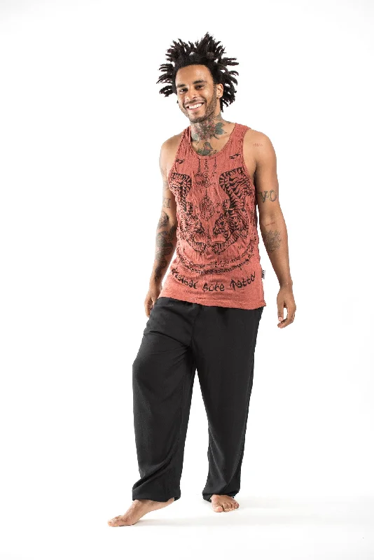 Outdoor Apparel Mens Thai Tattoo Tank Top in Brick