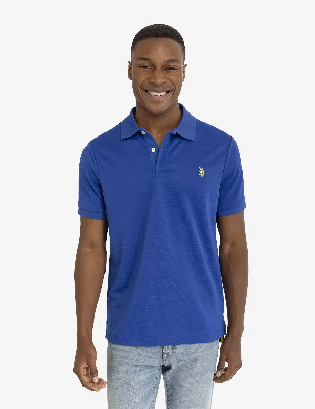 Comfortable Fits TEXTURED OTTOMAN POLO SHIRT