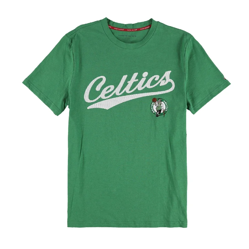 Versatile Wear Tommy Hilfiger Mens Boston Celtics Graphic T-Shirt, Green, Medium