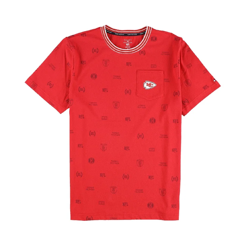 Casual Jackets Tommy Hilfiger Mens Kansas City Chiefs Graphic T-Shirt, Red, Medium
