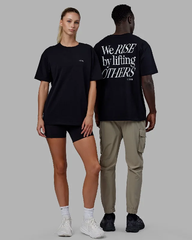 Bold Colors Unisex Lift-Up FLXCotton Tee Oversize - Black-White