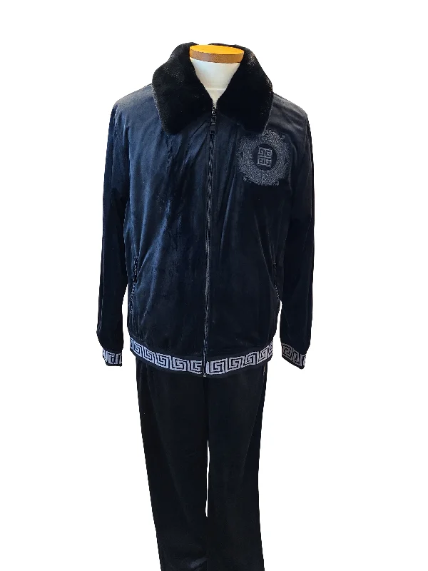 Practical Clothing Velour Warm Up Casual Suit