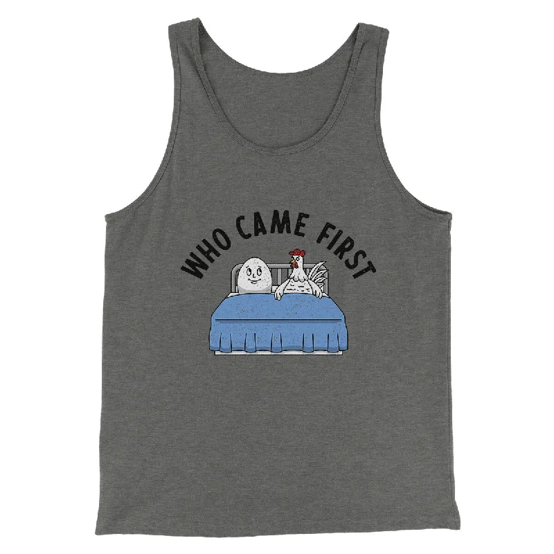 Travel Wardrobe Who Came First Men/Unisex Tank Top