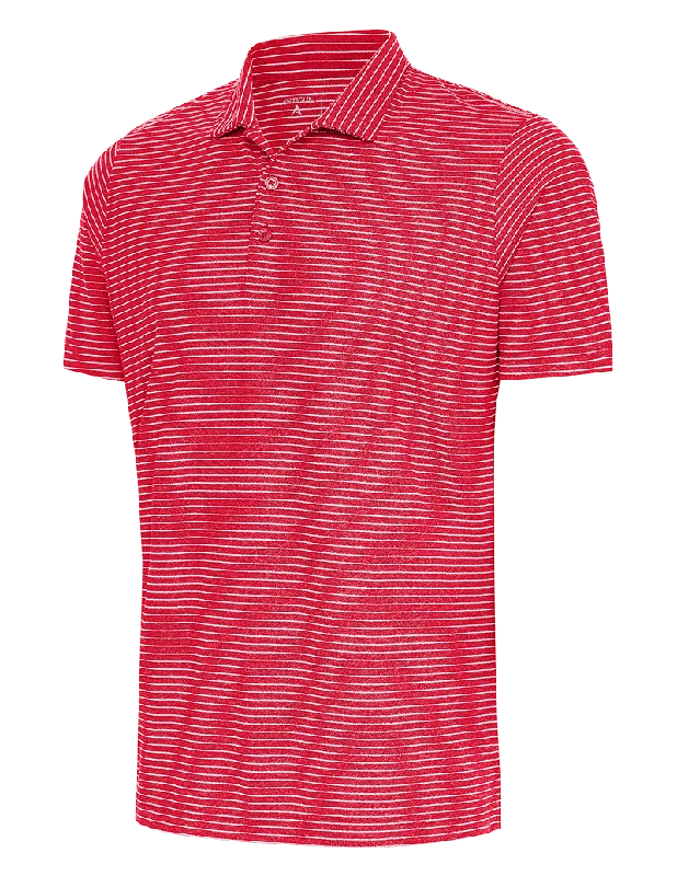 Athletic Gear Antigua: Men's Essentials Polo - 636 BrightRedHeather/White Esteem 104576 Athletic Gear Antigua: Men's Essentials Polo - 636 BrightRedHeather/White Esteem 104576