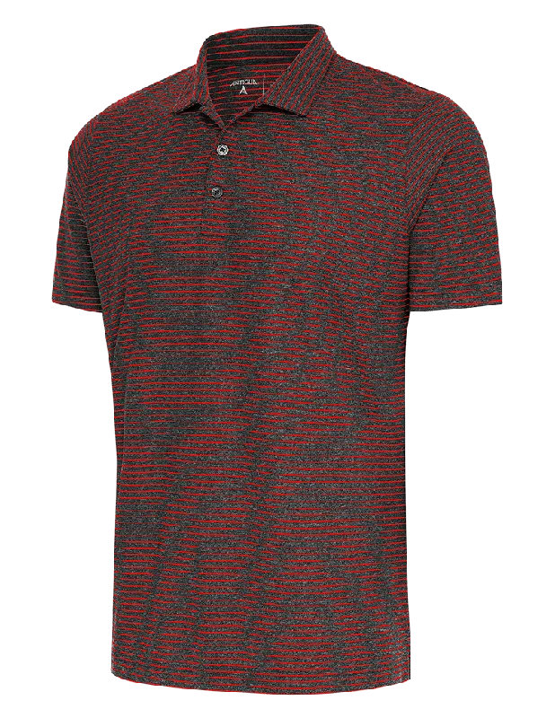 Casual Outerwear Antigua: Men's Essentials Polo - 753 Black Heather/Mango Esteem 104576 Casual Outerwear Antigua: Men's Essentials Polo - 753 Black Heather/Mango Esteem 104576
