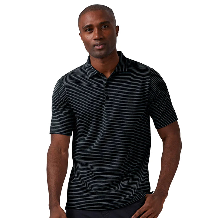 Lightweight Fabrics Antigua: Men's Essentials Polo - Black Heather/Silver Esteem 104576 Lightweight Fabrics Antigua: Men's Essentials Polo - Black Heather/Silver Esteem 104576