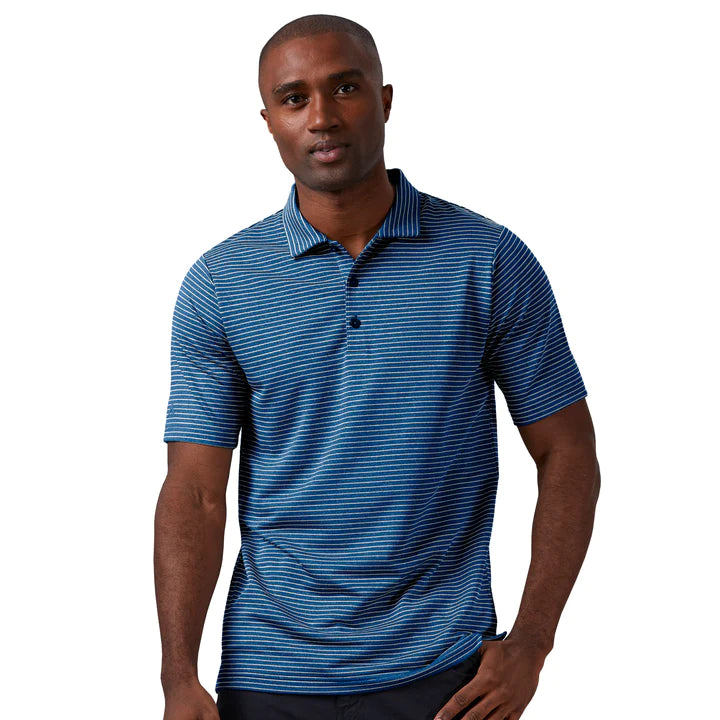 Modern Basics Antigua: Men's Essentials Polo - Bright Blue Heather/White Esteem 104576 Modern Basics Antigua: Men's Essentials Polo - Bright Blue Heather/White Esteem 104576