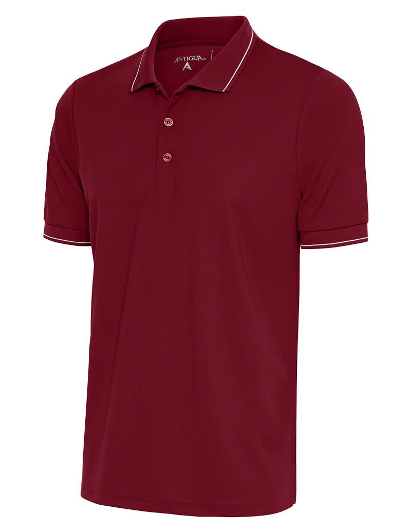 Layered Styles Antigua: Men's Essentials Polo - Cabernet/White Affluent 104577