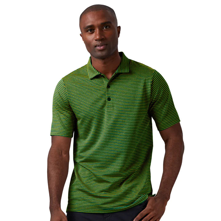 Outdoor Gear Antigua: Men's Essentials Polo - Dark Pine Heather/Gold Esteem 104576