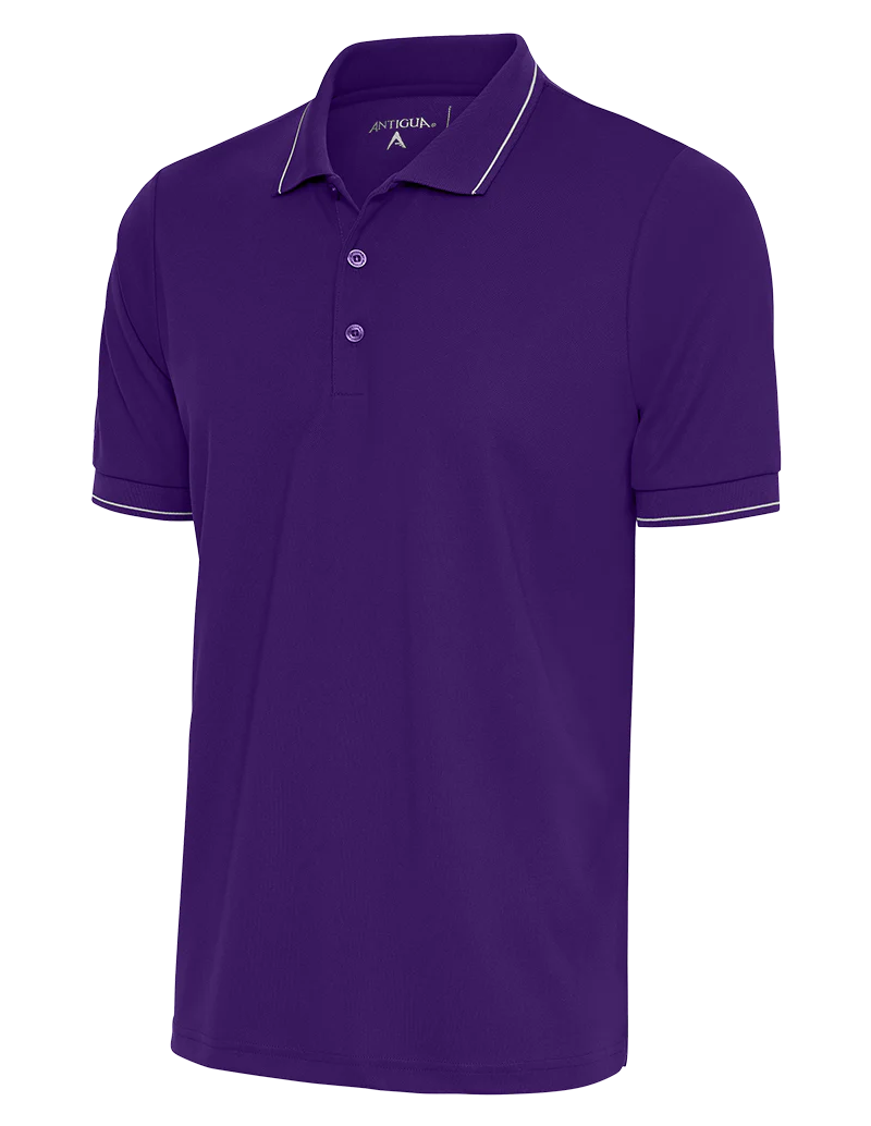 Warm Jackets Antigua: Men's Essentials Polo - Dark Purple/White Affluent 104577