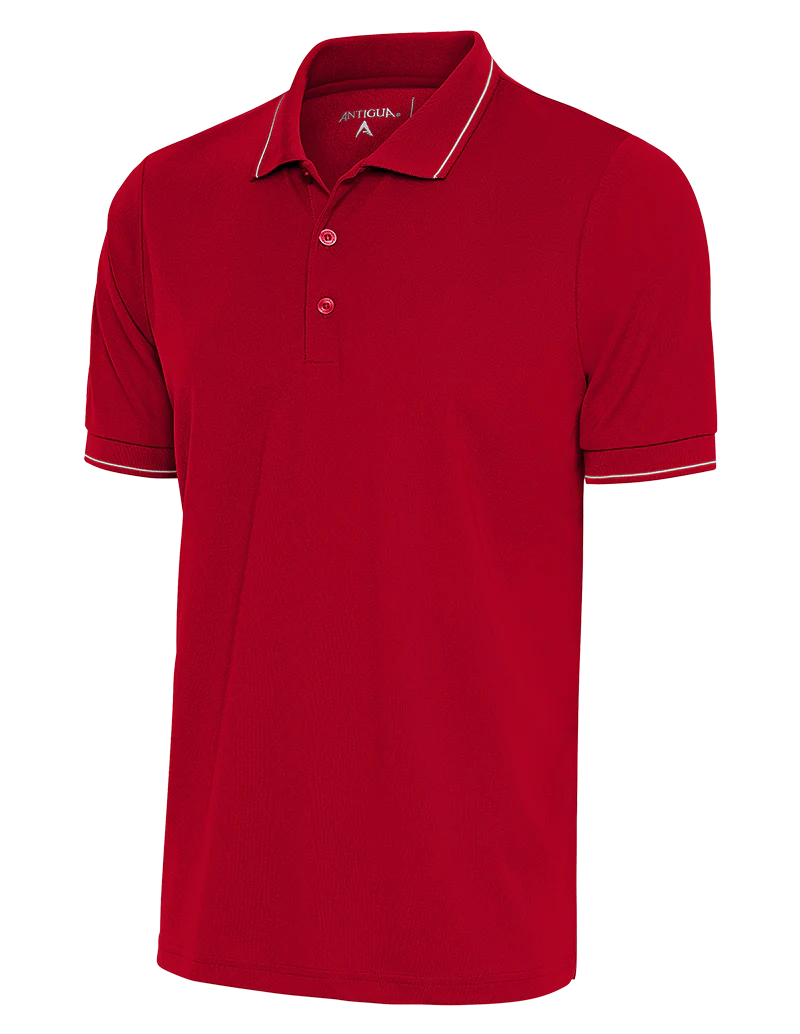 Fashion Jeans Antigua: Men's Essentials Polo - Dark Red/White Affluent 104577