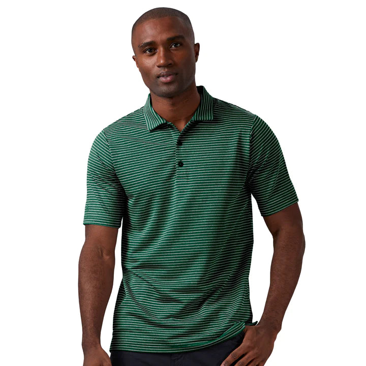 Practical Clothing Antigua: Men's Essentials Polo - Evergreen Heather/White Esteem 104576 Practical Clothing Antigua: Men's Essentials Polo - Evergreen Heather/White Esteem 104576