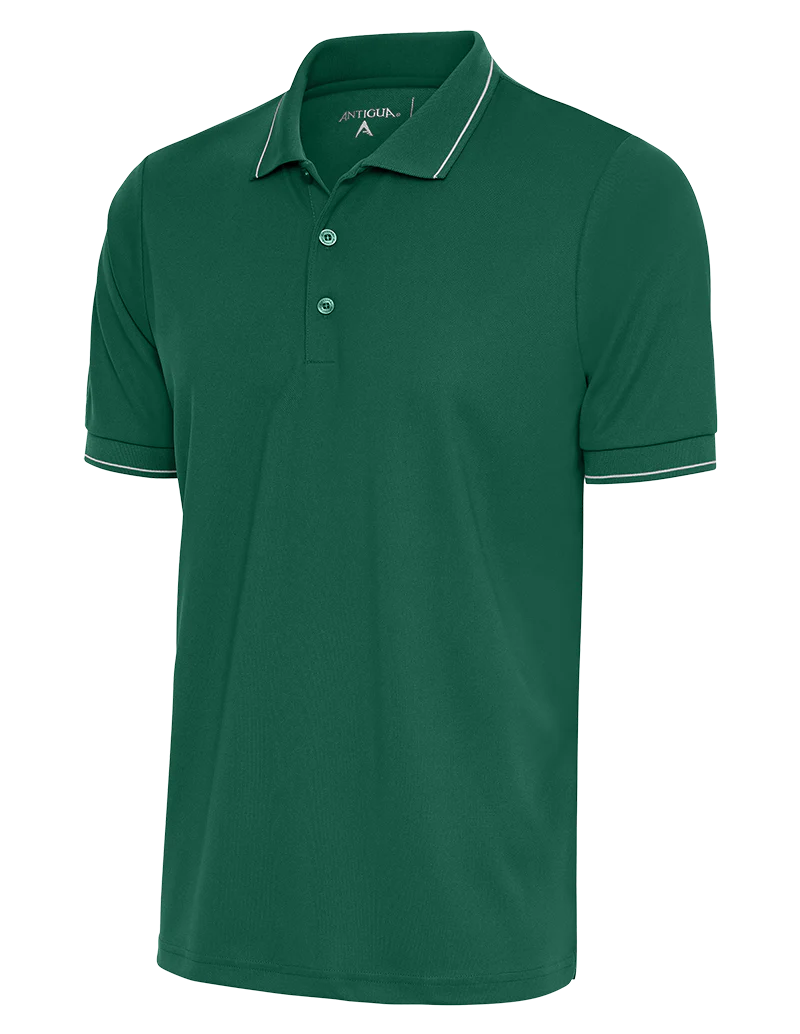 Fashion Bottoms Antigua: Men's Essentials Polo - Evergreen/White Affluent 104577