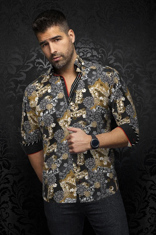 Cool Bottoms Au Noir Stretch Shirt | Albori Black Gold