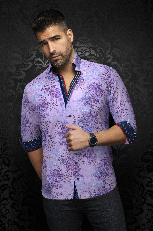 Travel Wardrobe Au Noir Stretch Shirt | Beckett Lavender