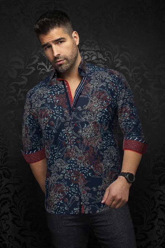 Bold Designs Au Noir Stretch Shirt | Beckett Navy