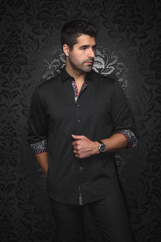 Office Outfits Au Noir Stretch Shirt | Bernado Black