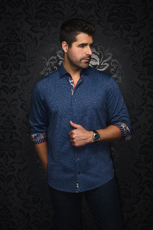 Lightweight Tops Au Noir Stretch Shirt | Bernado Blue