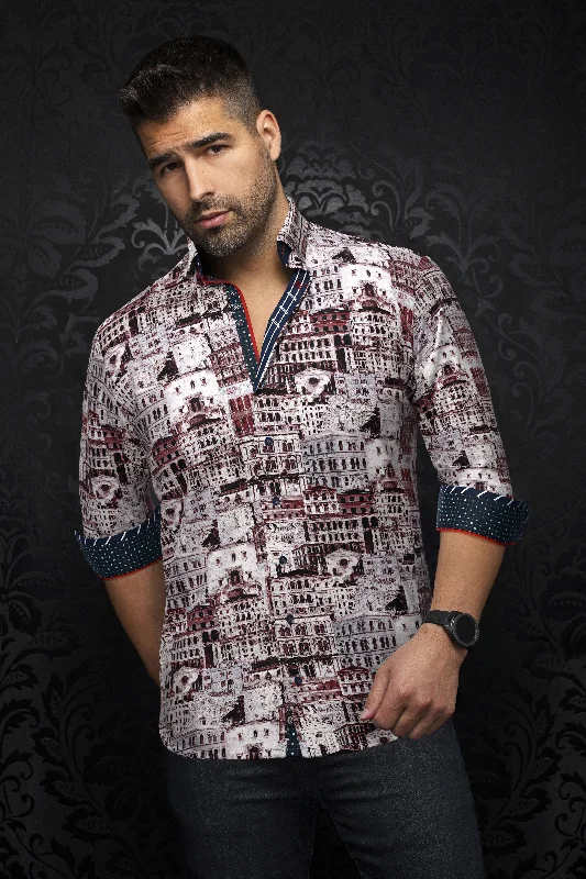Winter Jackets Au Noir Stretch Shirt | Ethan White Rust