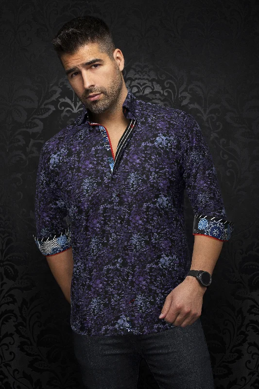 Fall Fashion Au Noir Stretch Shirt | Pryse Purple