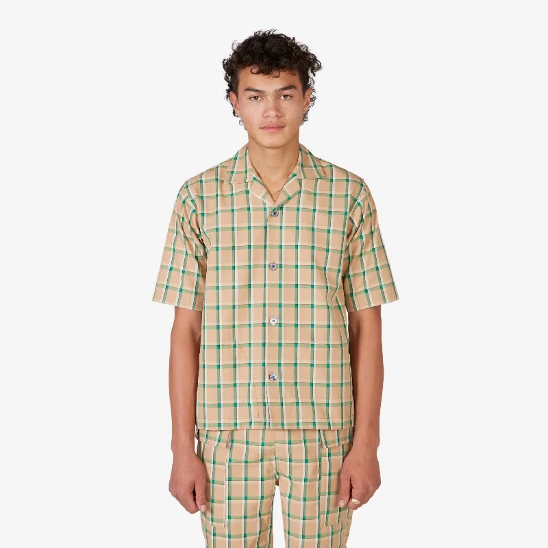 Designer Pieces Coco Short Sleeve Shirt Green Check