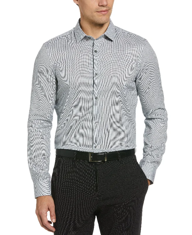 Minimalist Pieces Cotton Dobby Check Dress Shirt