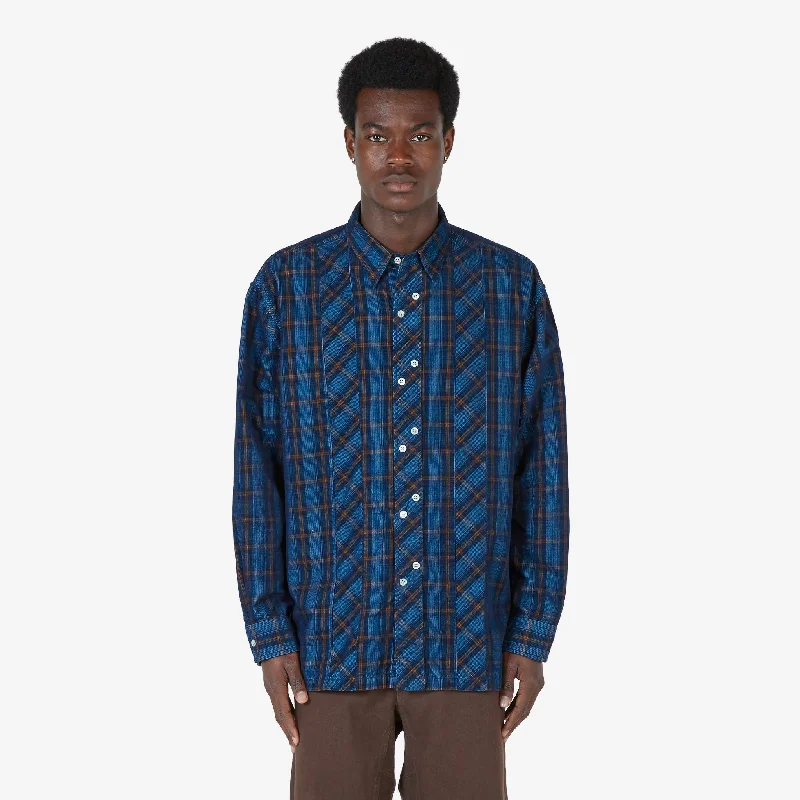 Smart Casual Don Fisherman Corduroy Shirt Blue