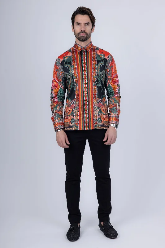 Simple Styles Flickerkilt Rhinestone Long Sleeve Shirt