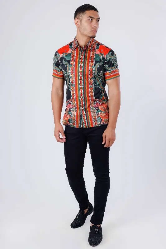 Cool Bottoms Flickerkilt Rhinestone Short Sleeve Shirt