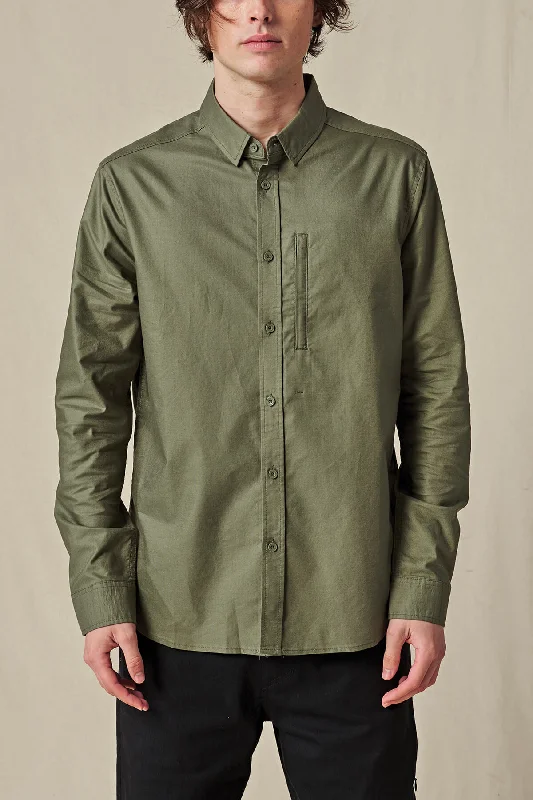 Casual Button-ups Foundation LS Shirt - Olive