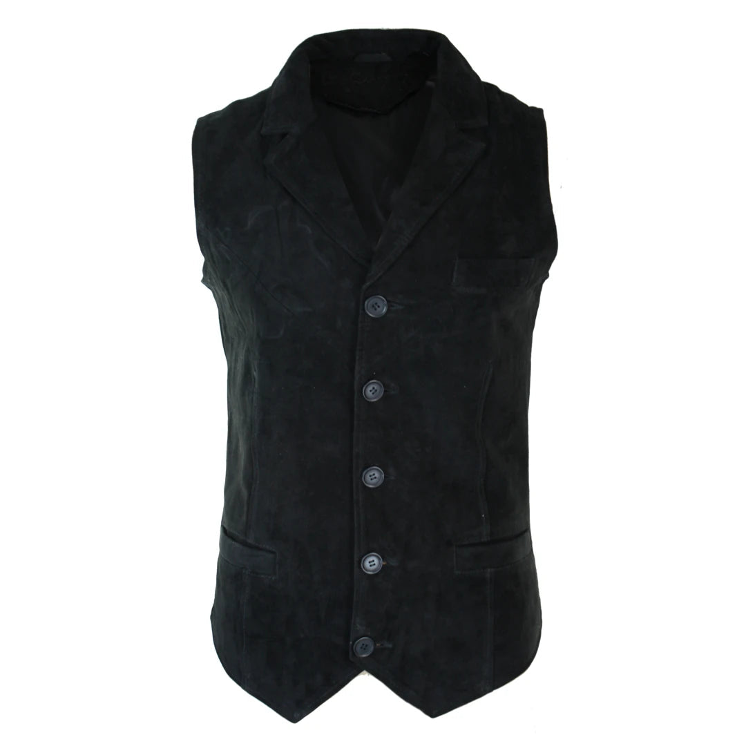 Stylish Casuals Men's Suede Leather Vest Tan Brown Black Wine Waistcoat