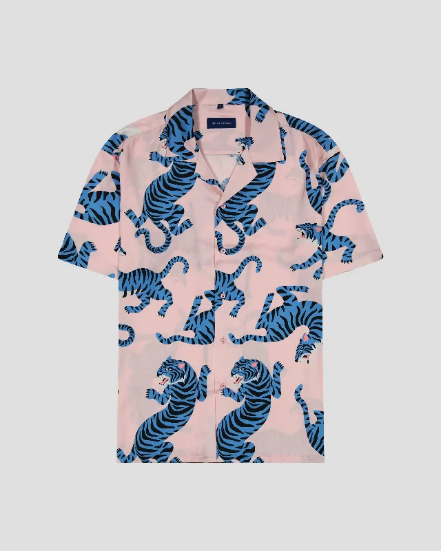 Summer Wear SG Camp Collar Shirt - Pink Tiger