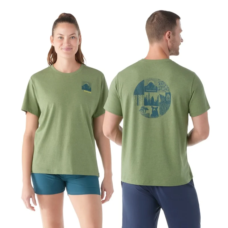 Classic Fits Smartwool SW002367 Ms Forest Finds Graphic Short Sleeve Tee